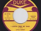 Blues R&B 45 - Little Sonny - I Gotta Find My Baby - Duke - mp3