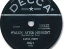 Rare PATSY CLINE 78 RPM Record. Walkin' After Midnight. Decca 30221
