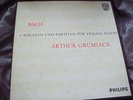 GRUMIAUX BACH 6 Sonatas Partitas alone PHILIPS STEREO 3xLP AY 835 198/200 NM