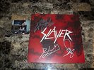 Slayer Signed World Painted Blood Vinyl Lp Kerry King Dave Lombardo Tom Araya