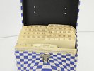 Vintage 45's Record Carry Case Box Platter-Pak No. 740 Blue Checked RETRO 60's