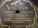 PAUL WHITEMAN ORCH BING CROSBY 78rpm Side By Side /Pretty Lips VICTOR 20627