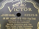 BERNIE CUMMINGS & NEW YORKER HOTEL ORCH 78rpm In My Heart Its You JOHNNY JOHNSON