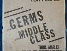 RARE 1980 GERMS FLYER WITH MIDDLE CLASS @ THE FLEETWOOD PUNK HARDCORE KBD DARBY