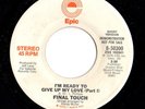 Crossover Soul 45 FINAL TOUCH I'm Ready To Give Up My Love HEAR