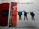 BEATLES HELP JAPAN 1986 UK CUTTING LIMITED MONO RED COLOR VINYL w/WIDE OBI