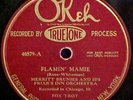 Merritt Brunies Friars Inn Orch Flamin Mamie 78 rpm Jazz Record Okeh 40579  V+