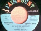Rare NORTHERN FRANKIE BEVERLY-BECAUSE OF MY HEART-press