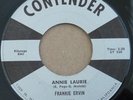 HEAR IT NM FRANKIE ERVIN Wilhemina / Annie Laurie 45 Contender 1958 Rockabilly
