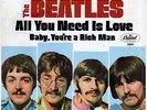 THE BEATLES - ALL YOU NEED IS LOVE / BABY YOU'RE A RICH MAN - CAPITOL 45RPM & PS