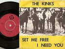 THE KINKS SET ME FREE & I NEED YOU DANISH 45+PS 1965 MOD FREAKBEAT PSYCH GARAGE