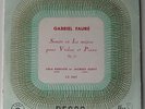 Faure Sonata for Violin Lola Bobesco French Decca  10