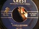 Tom Tall and His Tom Kats ROCKABILLY 45 Stack-A-Records on Crest Lbl HEAR #BB445