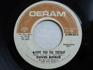RARE PROMO 45 David Bowie - Love You Till Tuesday   Deram HEAR IT