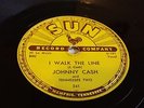 I walk the line / Get rhythm   Johnny Cash   SUN 241 78RPM 1956 vg++ TO ex-