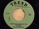 RARE country rockabilly 45 WALLACE WATERS There's Not Room For Two TREND M-