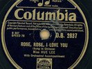 SCARCE MISS HUE LEE (IN CHINESE) ROSE, ROSE I LOVE YOU / AUTUMN MELODY 78RPM E-