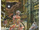 IRON MAIDEN SOMEWHERE IN TIME - SIGNED BY BAND VINYL (SLEEVE ONLY) 100% ORIGINAL