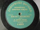 MUSIC HALL COMEDIAN ERNEST SHAND 'SHORT STORIES' RARE 1905 1/S ZONOPHONE 78