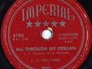 Hear Blues 78 rpm L.C. WILLIAMS All Through My Dreams IMPERIAL 5195