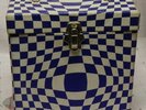 Vintage Psychedelic Blue Amberg Platter Pak 45 Vinyl Record Case Beatles Music