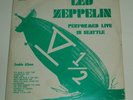 LED ZEPPELIN V 1/2 PERFORMED LIVE IN SEATTLE  DOUBLE LP VG++/EX-