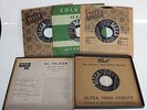4 Vintage Al Jolson Vinyl Records In Box Decca 45 Souvenir Album 2 1949 Set Lot