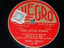 JAZZ GUIDO CURTI  - Three little words - fox trot 78 TOURS / RPM Allegro