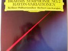BRAHMS SYM N°2 HAYDN VON KARAJAN DGG DIGITAL GERMAN LP 1988 NM