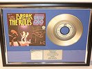 Status Quo, Break The Rules, mit Cover, Platin Record, Schallplatte, Award, gold