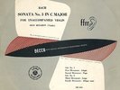 Decca LM4536 - Bach - Sonata No.3 for Unaccompanied Violin - Ossy RENARDY - RARE