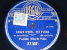 PIANO 78 rpm RECORD Regal RICARDO VIÑES El Amor Brujo MANUEL DE FALLA