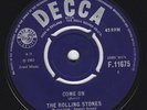 ROLLING STONES Come On FIRST ISSUE UK debut 45 F 11675 Decca MOD DANCER LISTEN
