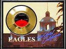 EAGLES - HOTEL CALIFORINIA FRAMED SILVER or GOLD 45rpm  RECORD