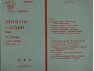 Hipolito Lazaro: Tenor In Opera And Songs Volume 2 - LP Limited Edition