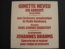 BRAHMS Violin Concerto GINETTE NEVEU / SCHMIDT-ISSERSTEDT STIL 0305S48 French LP