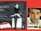 JACQUES BREL 45 T LE PLAT PAYS DEDICACE BOBINO 63  CARTE POSTALE/ETAT NEUF