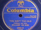 BLUE Columbia 2863 Clarence Williams Jug Band -You Ain't Too Old / Organ Grinder