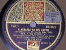 KING GEORGE VI  CHRISTMAS DAY 1942 HMV ROYAL RECORDS 78RPM RC3329