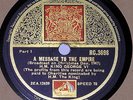 KING GEORGE VI MESSAGE TO THE EMPIRE CHRISTMAS DAY 1947 HMV 78RPM RC3698