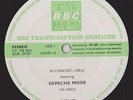 DEPECHE MODE BBC TRANSCRITION DISC IN CONCERT 320 MINT 1984