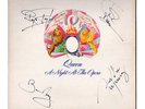 QUEEN A NIGHT AT THE OPERA SIGNED BY GROUP VINYL LP (SLEEVE ONLY) 100% ORIGINAL