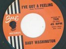 Northern / Popcorn - Baby Washington - I've got a feeling / Hush heart {Sue}  M-