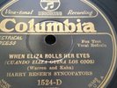 HARRY RESER'S SYNCOPATORS 78rpm When Eliza Rolls Her Eyes What A Night For Spoon