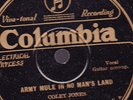 pre war  COLEY JONES Army Mule In No Man's Land nice COLUMBIA  78  