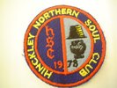 ORIGINAL HINCKLEY NORTHERN SOUL CLUB SEW ON PATCH 1978-EX