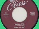 TERRY & JERRY Mama Julie / People Are Doing It 45rpm Class 1958