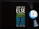 CANNONBALL ADDERLEY Somethin' Else LP BLUE NOTE 1595 US '58 W.63rd RVG EAR No R