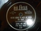 78rpm R&B BLUES Kenny Moe DE LUXE 6101 Can't help myself / You're going to miss