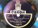 78rpm EMIL VON SAUER (Piano) pl. CHOPIN - ORIG. GERMAN ODEON